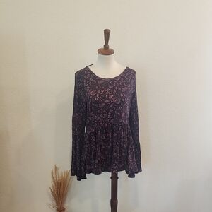 American Eagle Outfitters Floral Long Sleeve Women's Top